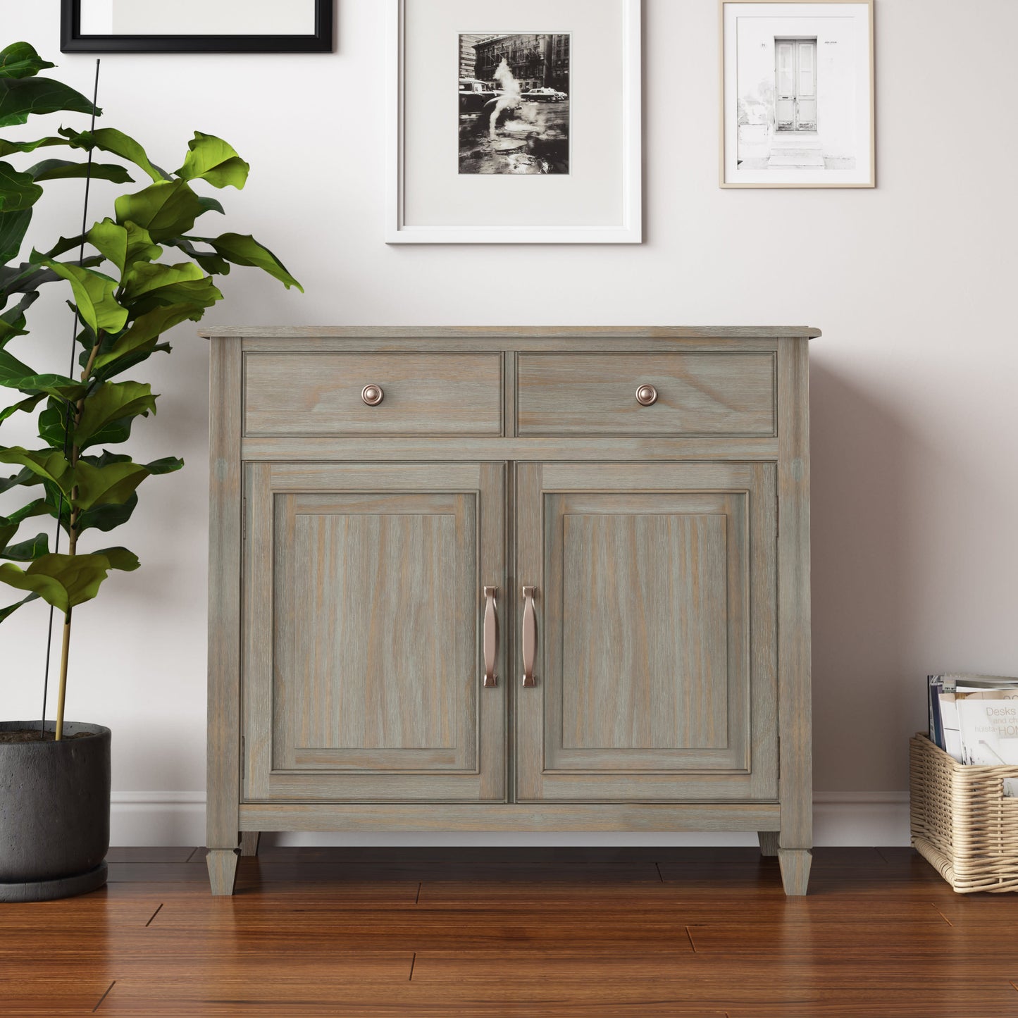 Distressed Grey | Connaught Entryway Storage Cabinet