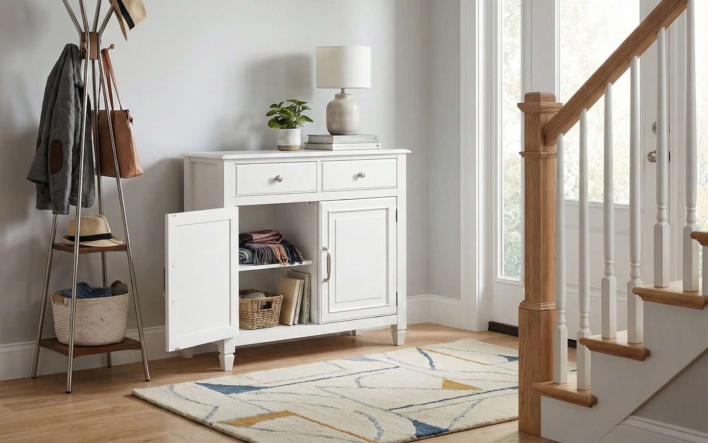 White | Connaught Entryway Storage Cabinet