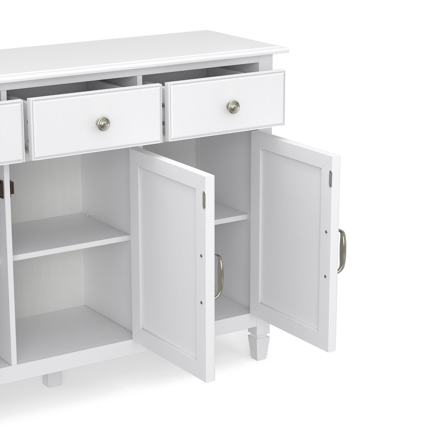 Antique White | Connaught Wide Entryway Storage Cabinet