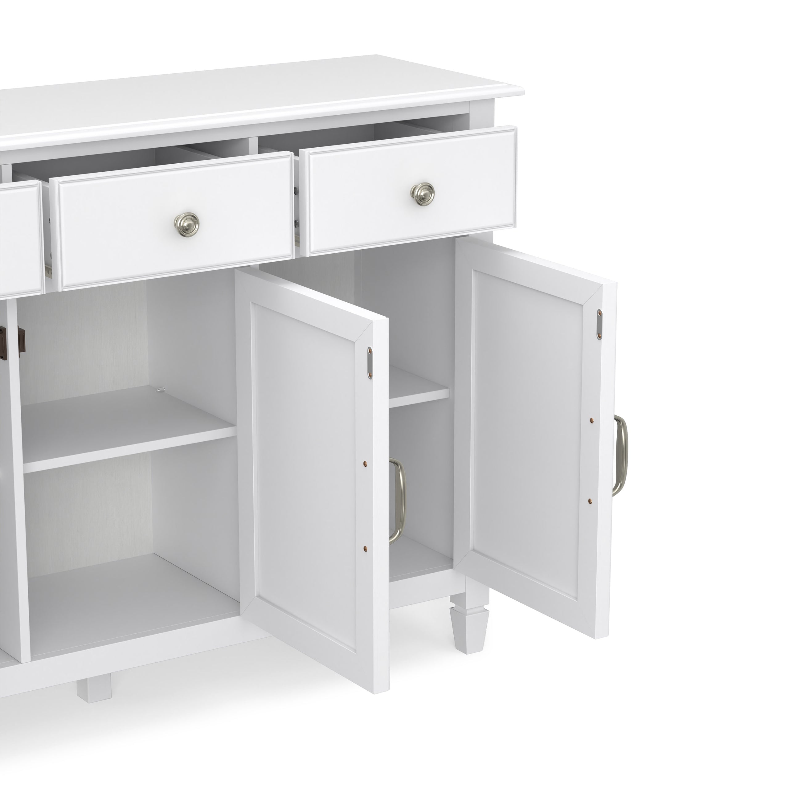 Antique White | Connaught Wide Entryway Storage Cabinet