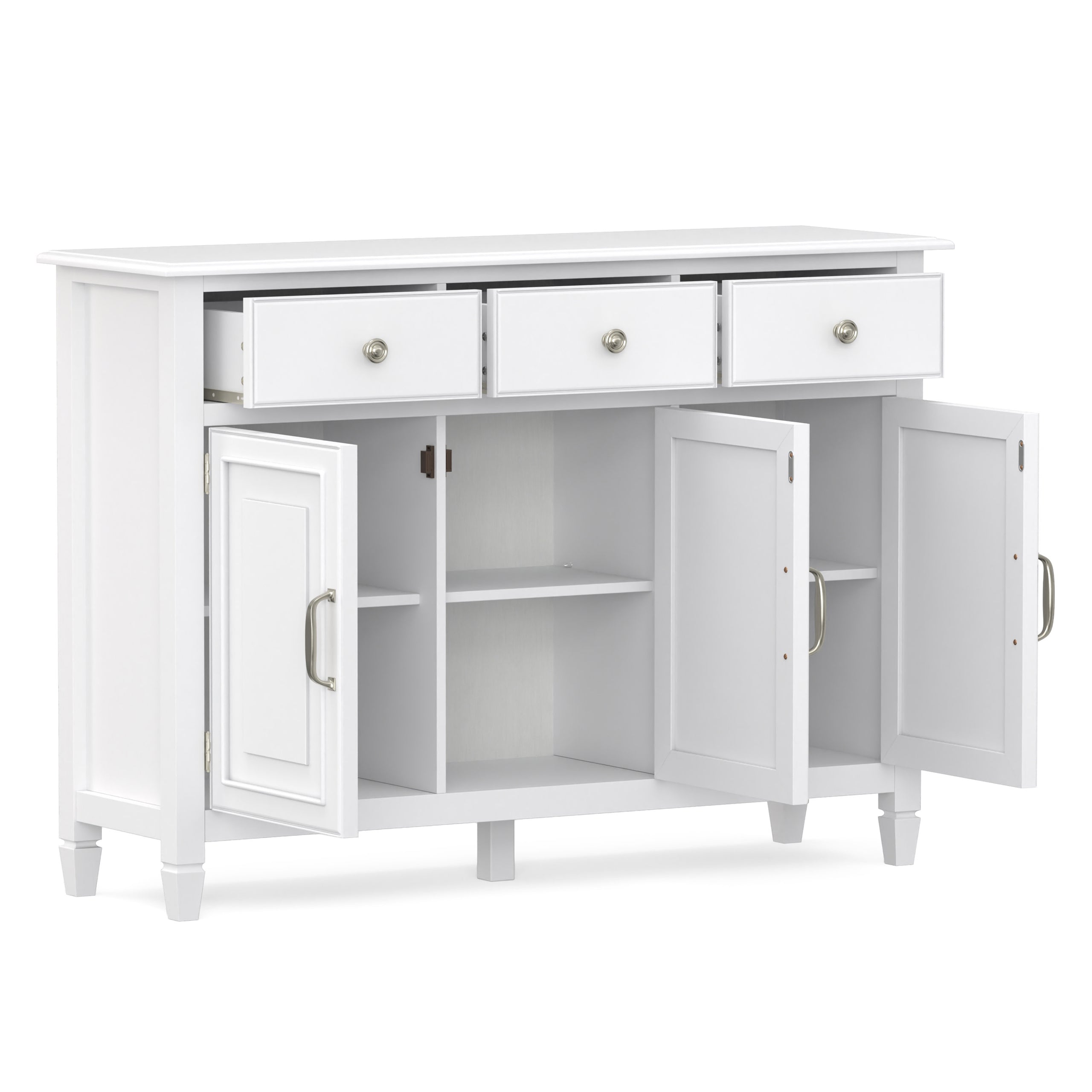 Antique White | Connaught Wide Entryway Storage Cabinet
