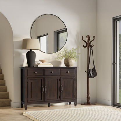 Dark Chestnut Brown | Connaught Wide Entryway Storage Cabinet