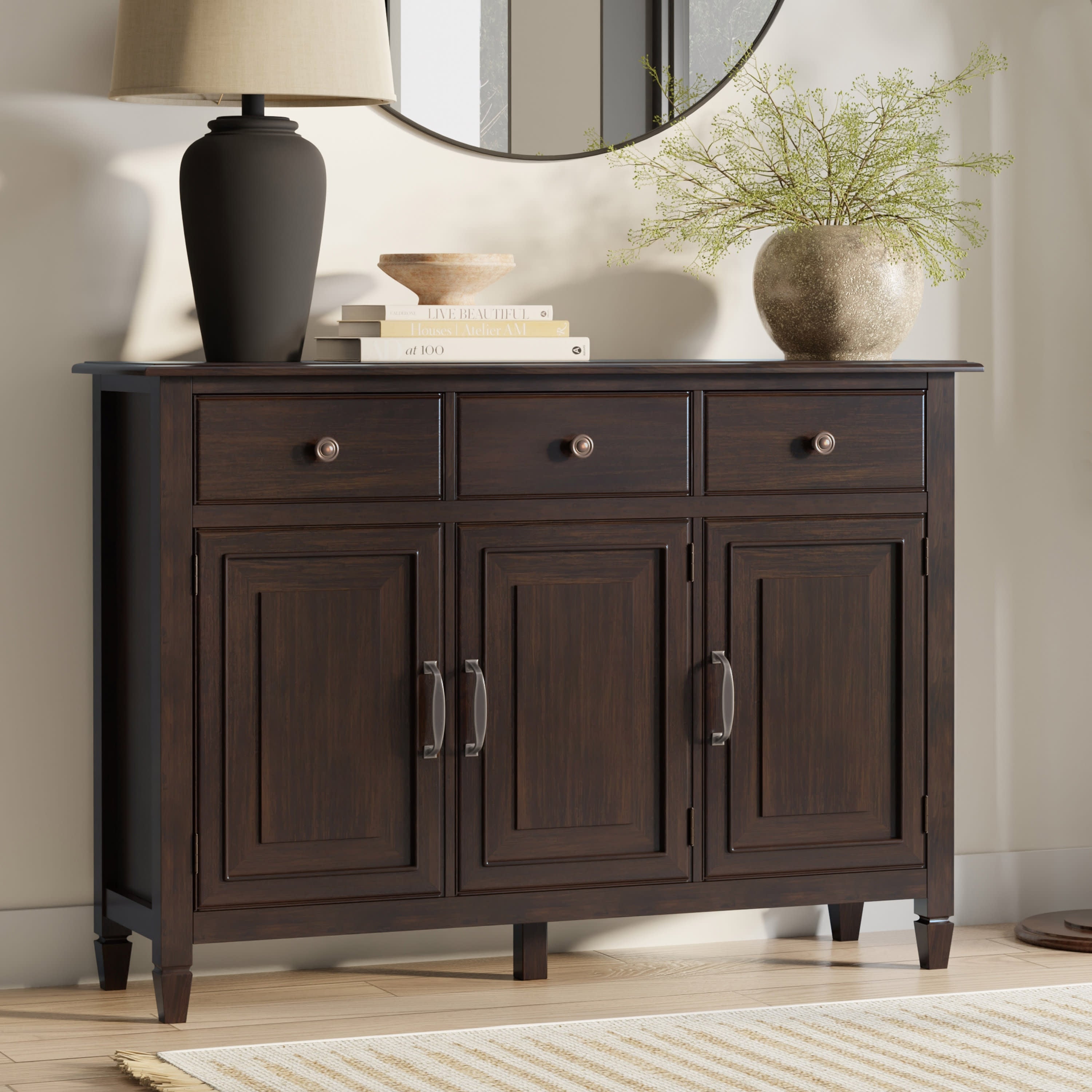 Solid Wood Entryway Cabinet | Connaught Storage Cabinet – Simpli Home
