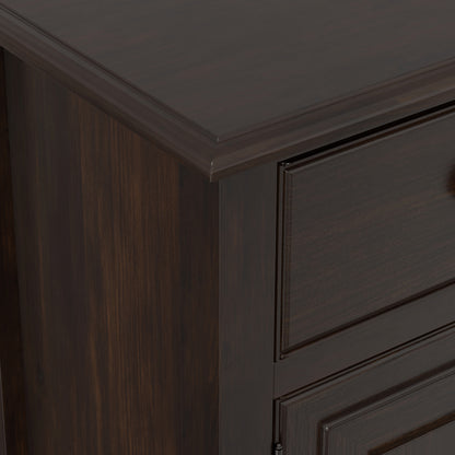 Dark Chestnut Brown | Connaught Wide Entryway Storage Cabinet