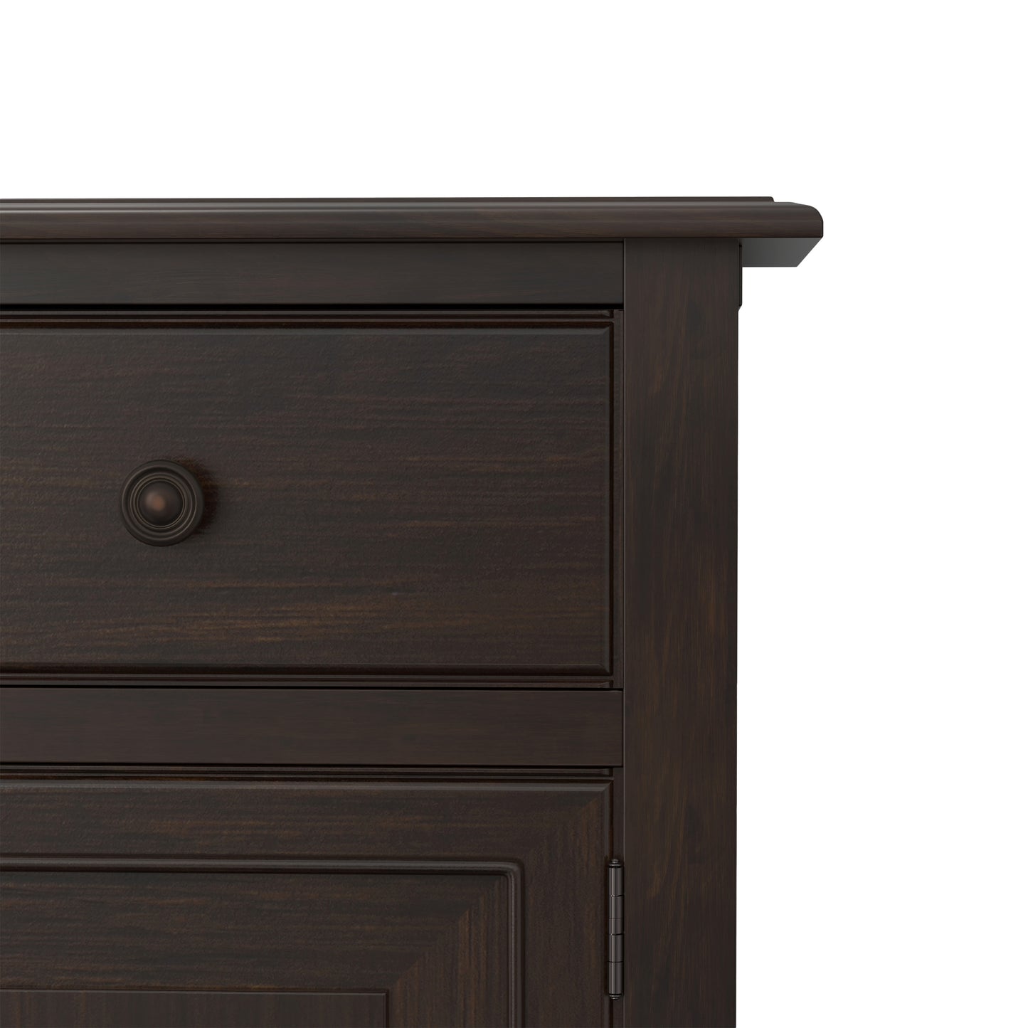 Dark Chestnut Brown | Connaught Wide Entryway Storage Cabinet