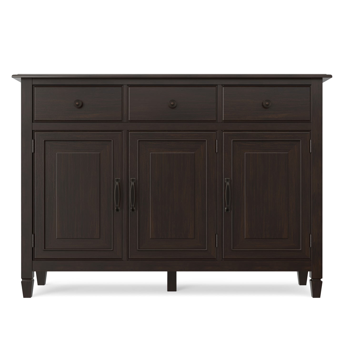 Dark Chestnut Brown | Connaught Wide Entryway Storage Cabinet