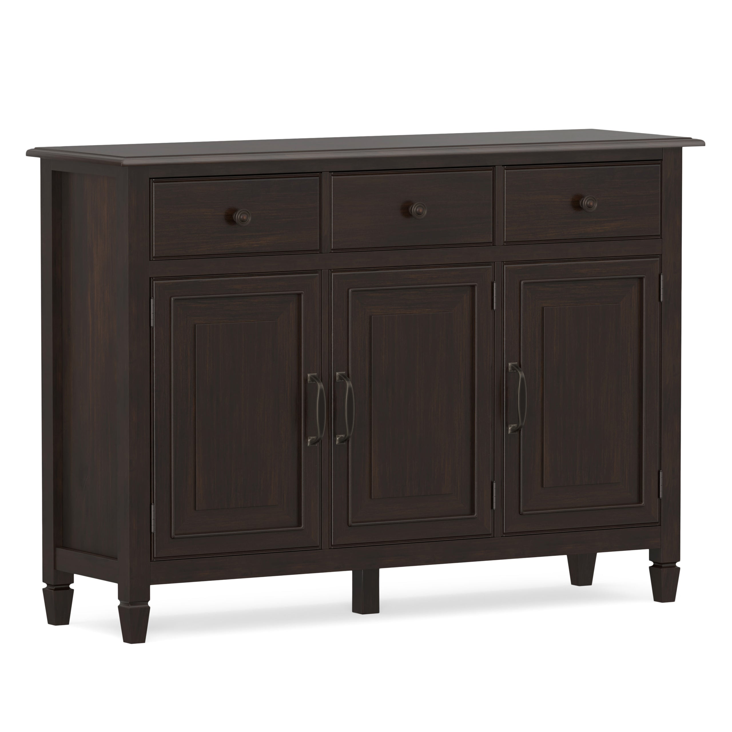 Dark Chestnut Brown | Connaught Wide Entryway Storage Cabinet