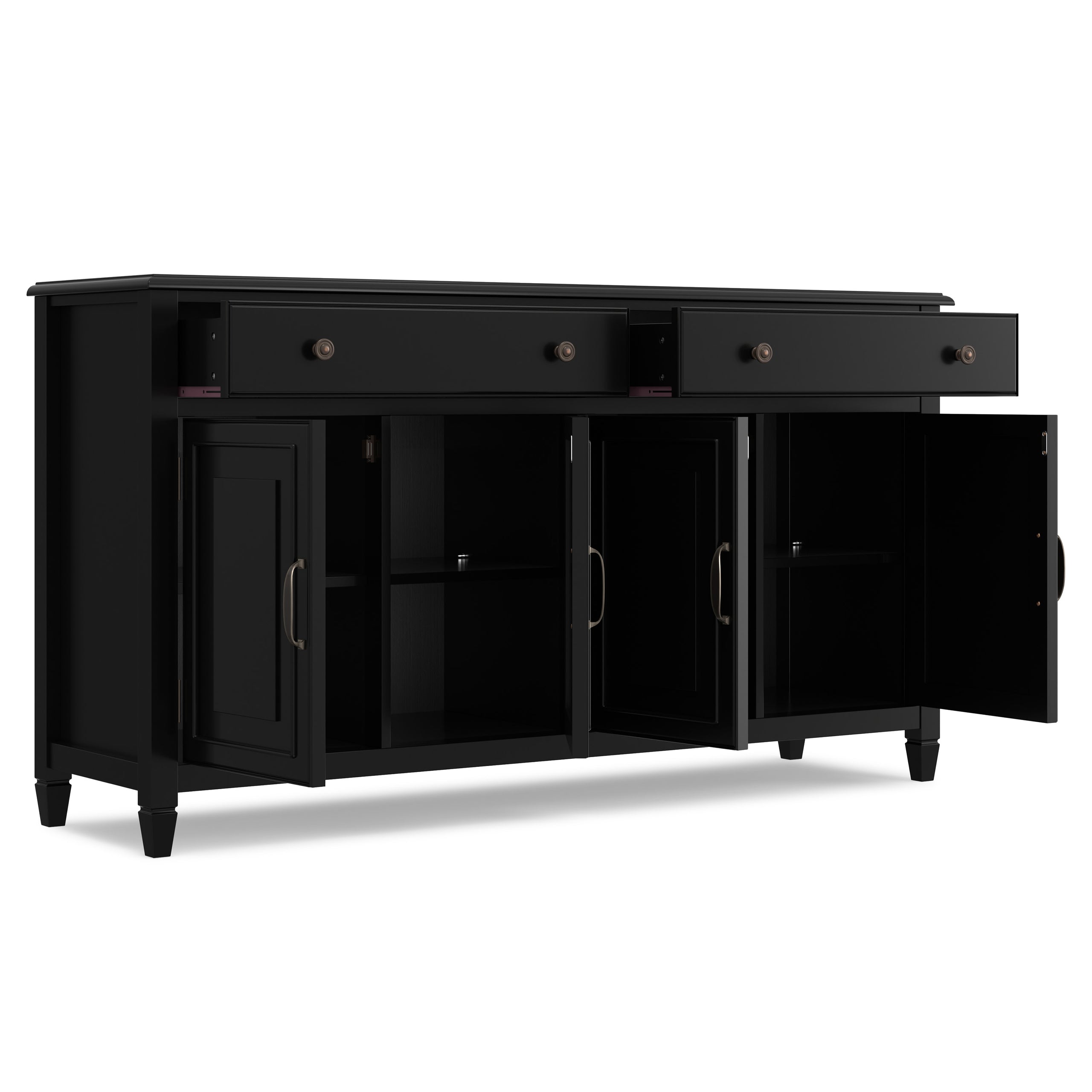 Black | Connaught Large Sideboard Buffet Storage Cabinet