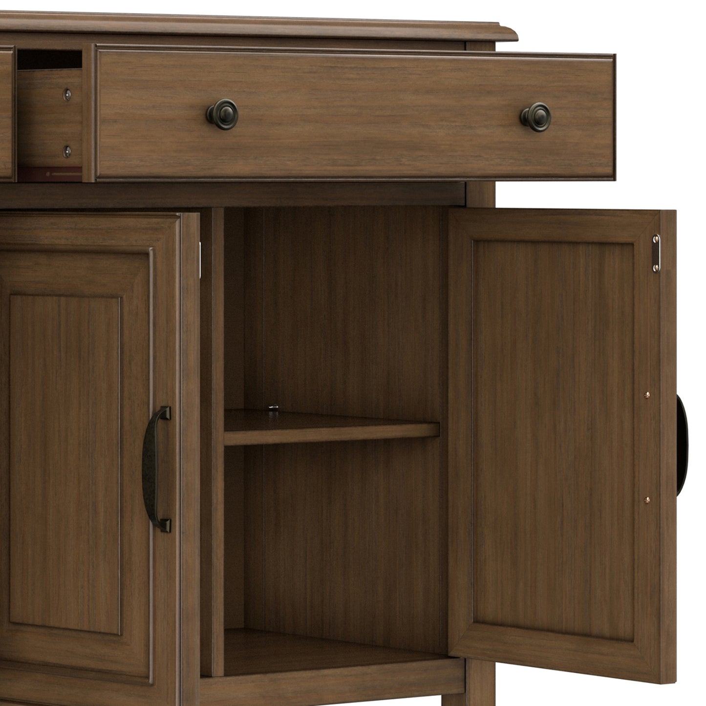 Rustic Natural Aged Brown | Connaught Large Sideboard Buffet Storage Cabinet