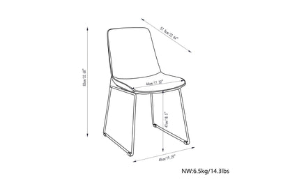 Natural Linen Style Fabric | Corina Dining Chair