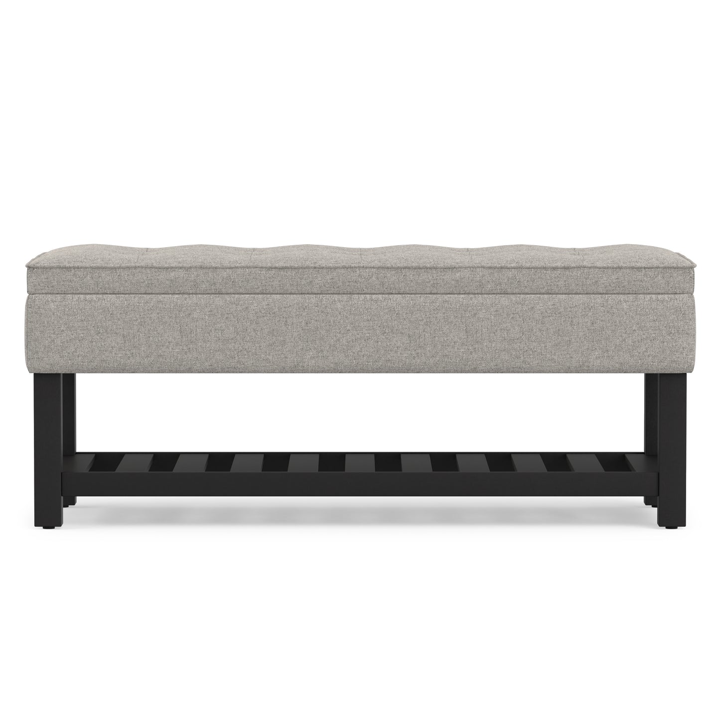 Cloud Grey Linen Style Fabric | Cosmopolitan Ottoman Bench in Linen