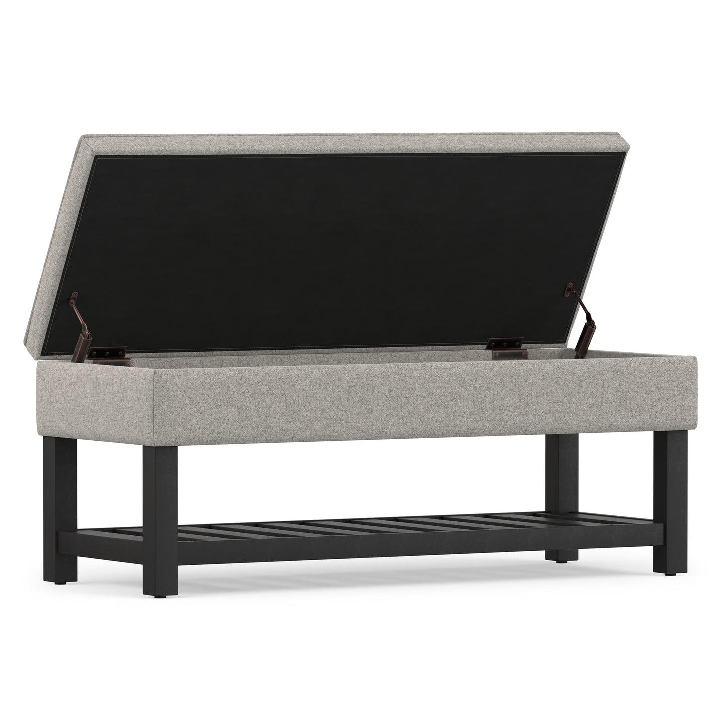 Cloud Grey Linen Style Fabric | Cosmopolitan Ottoman Bench in Linen