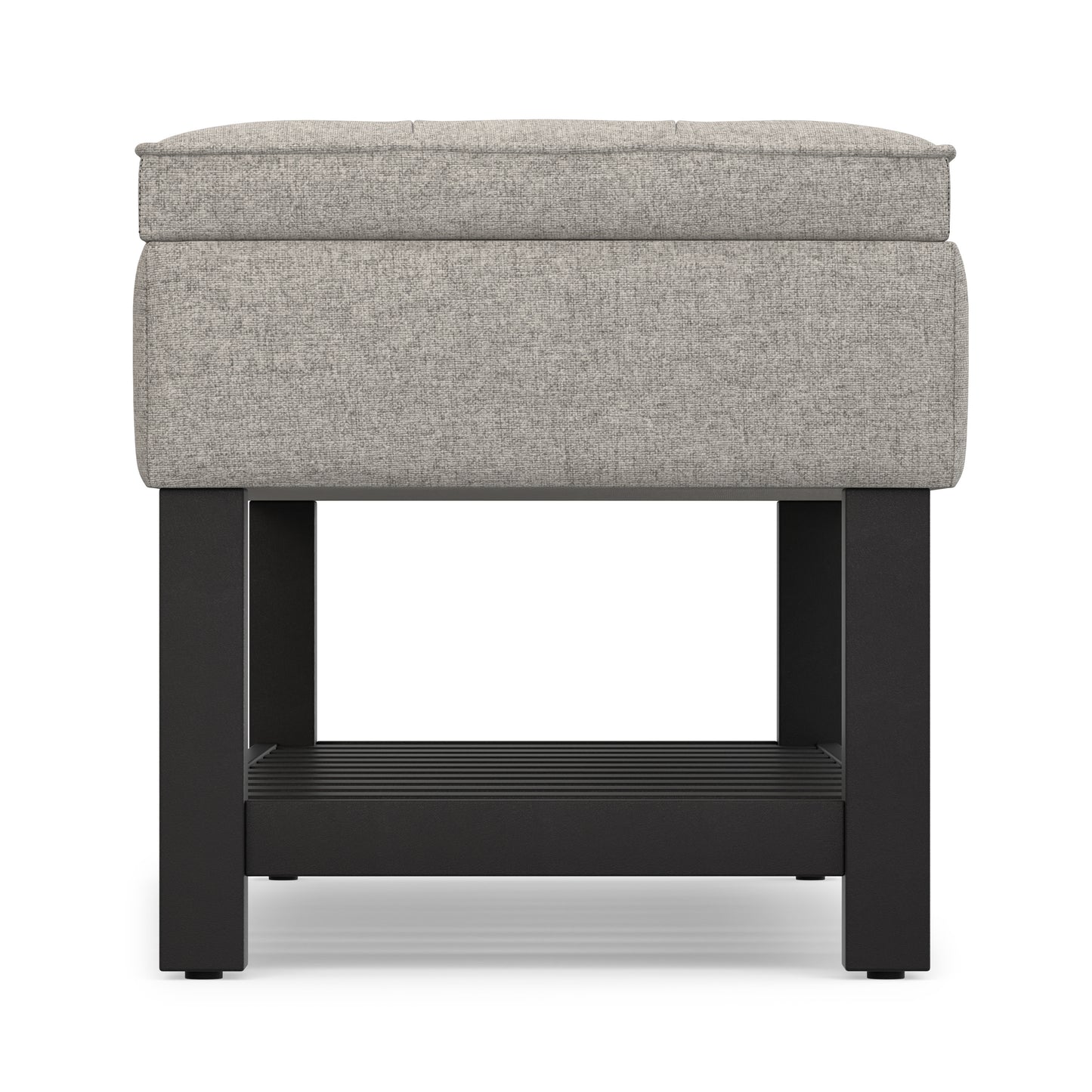 Cloud Grey Linen Style Fabric | Cosmopolitan Ottoman Bench in Linen