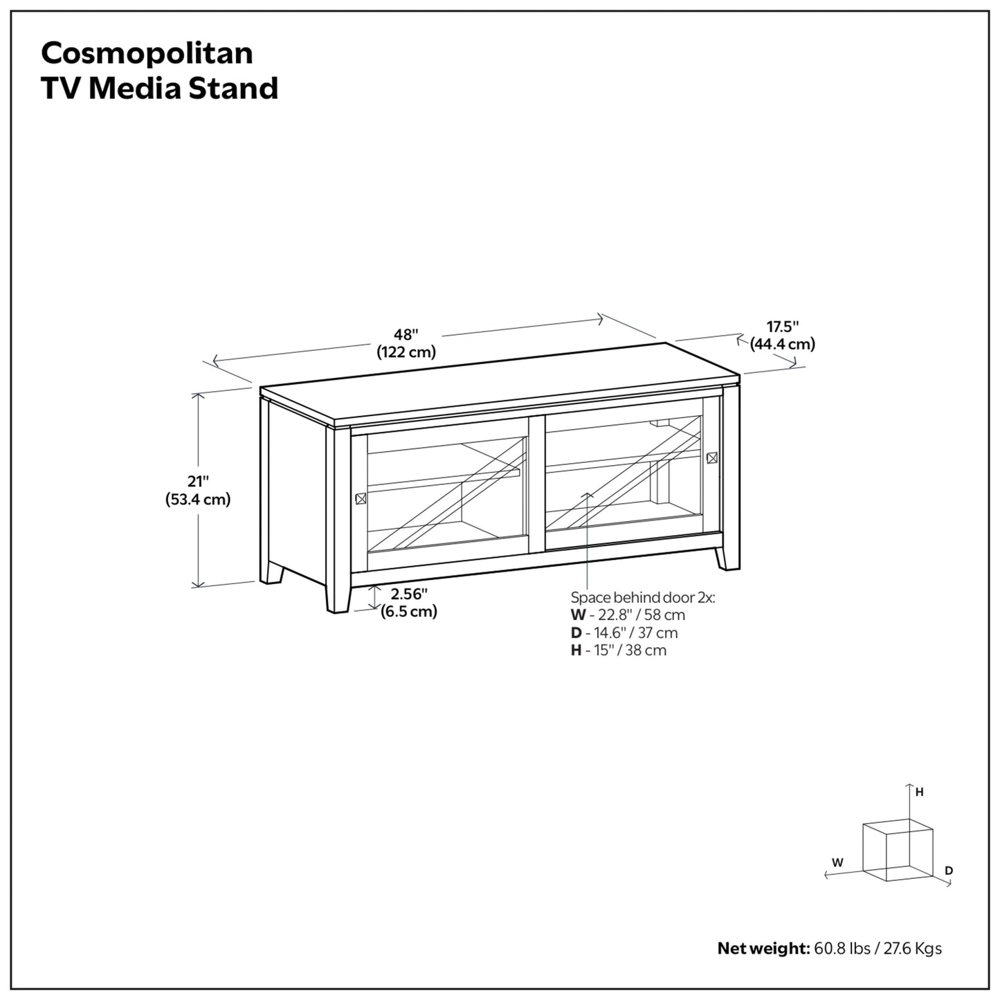 Black | Cosmopolitan TV Stand