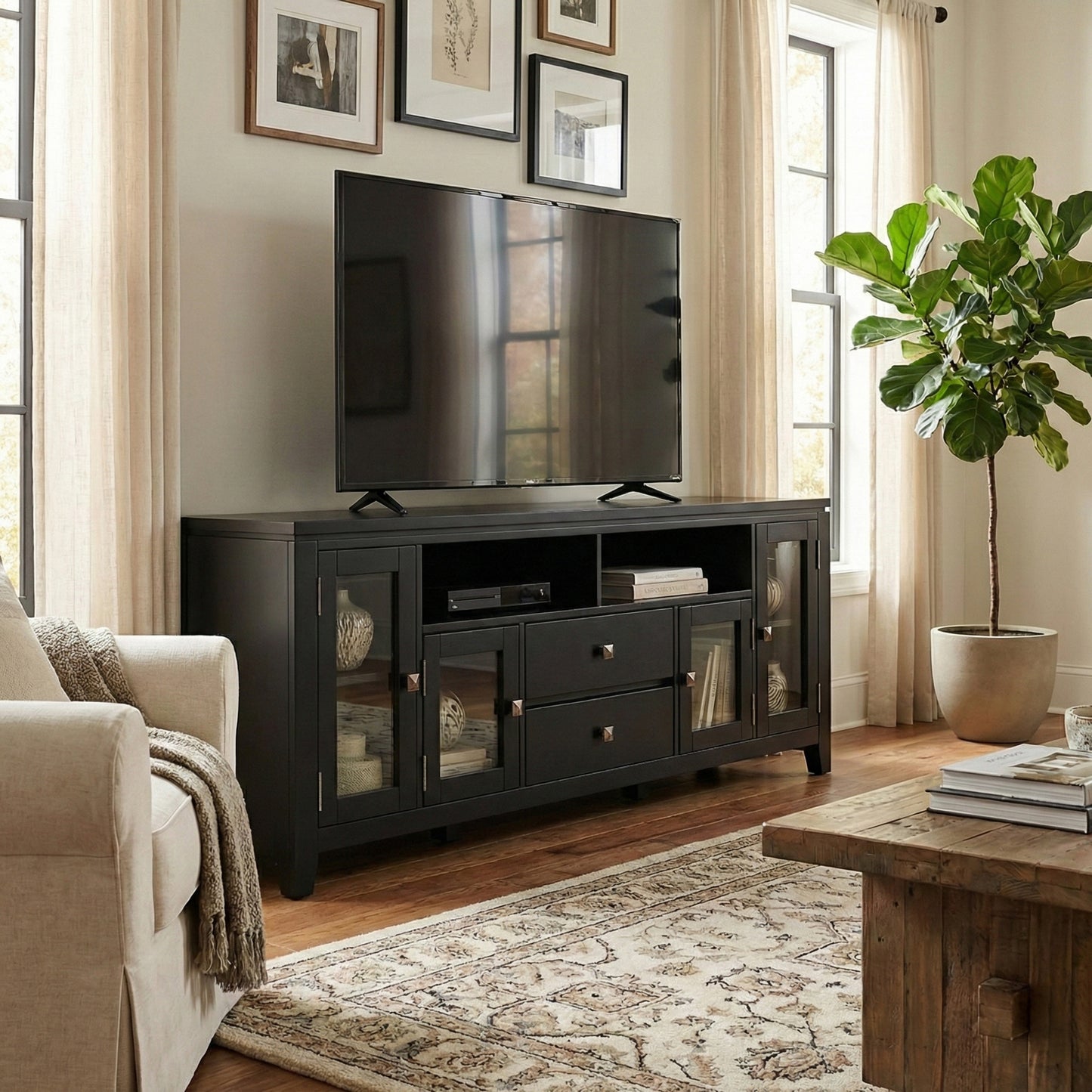Black | Cosmopolitan 72 inch TV Stand