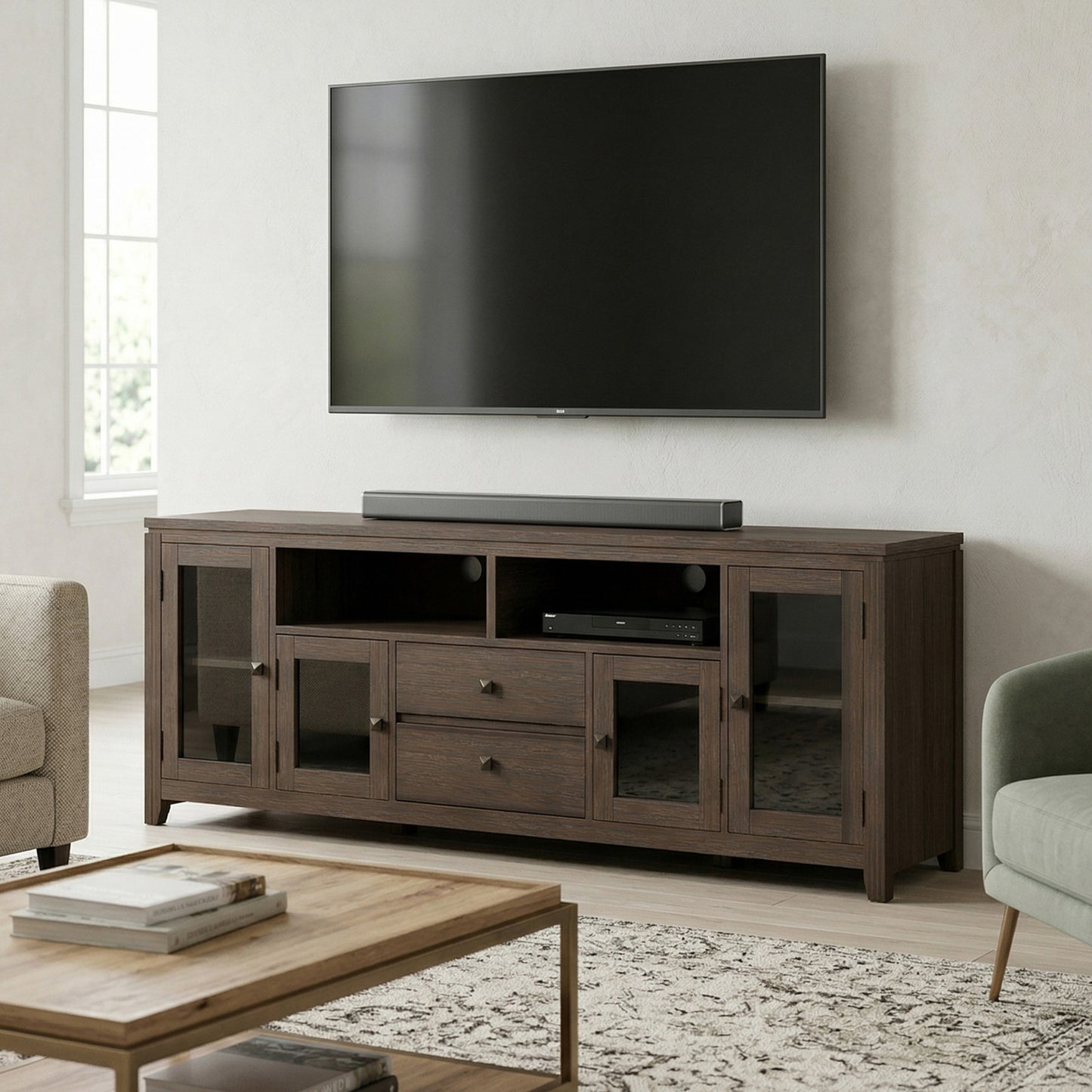 Farmhouse Brown | Cosmopolitan 72 inch TV Stand