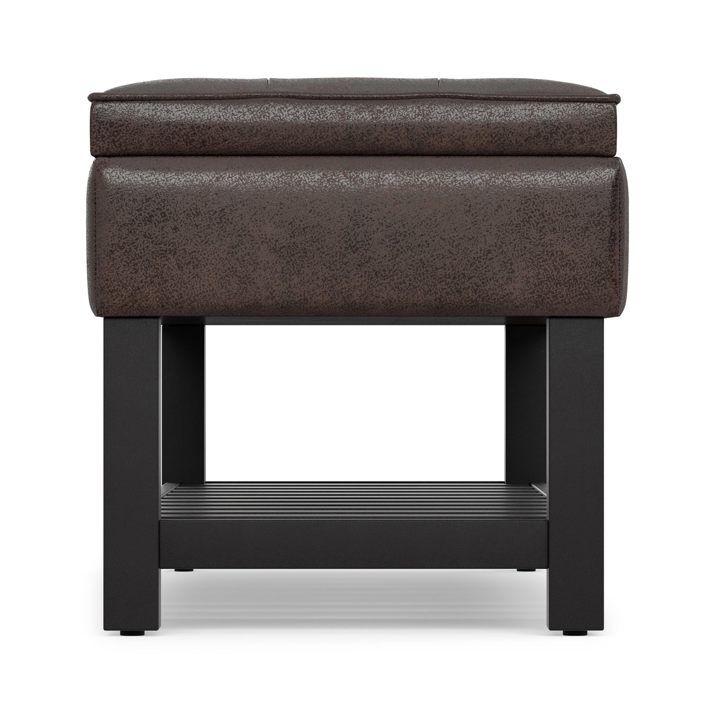 Cosmopolitan Ottoman Bench in Distressed Vegan Leather