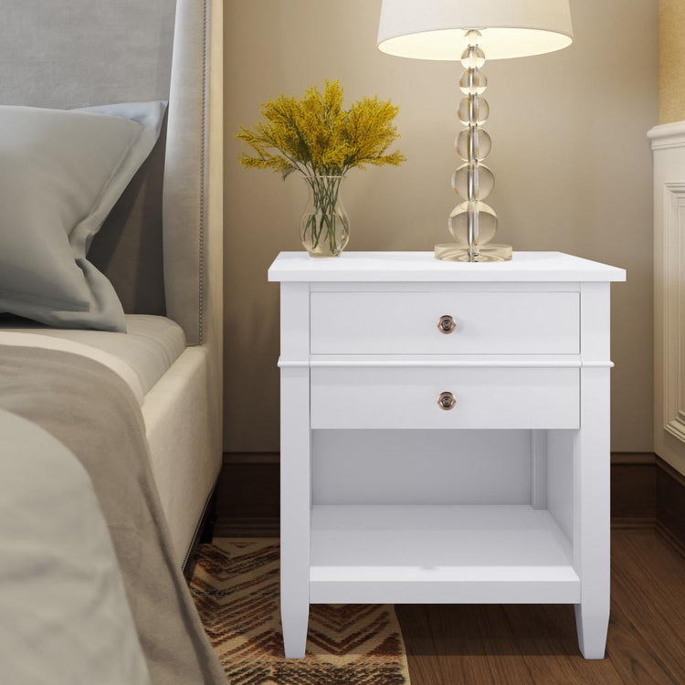 White | Carlton Bedside Table