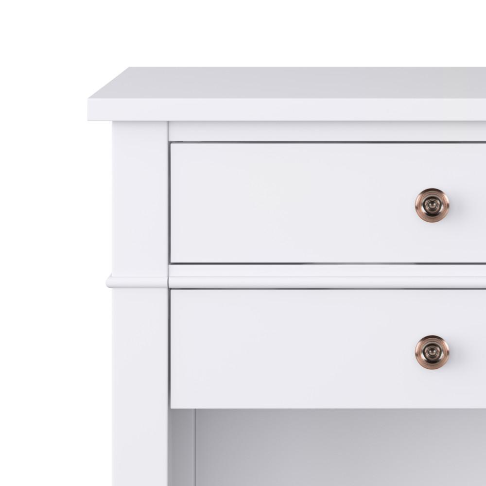 White | Carlton Bedside Table