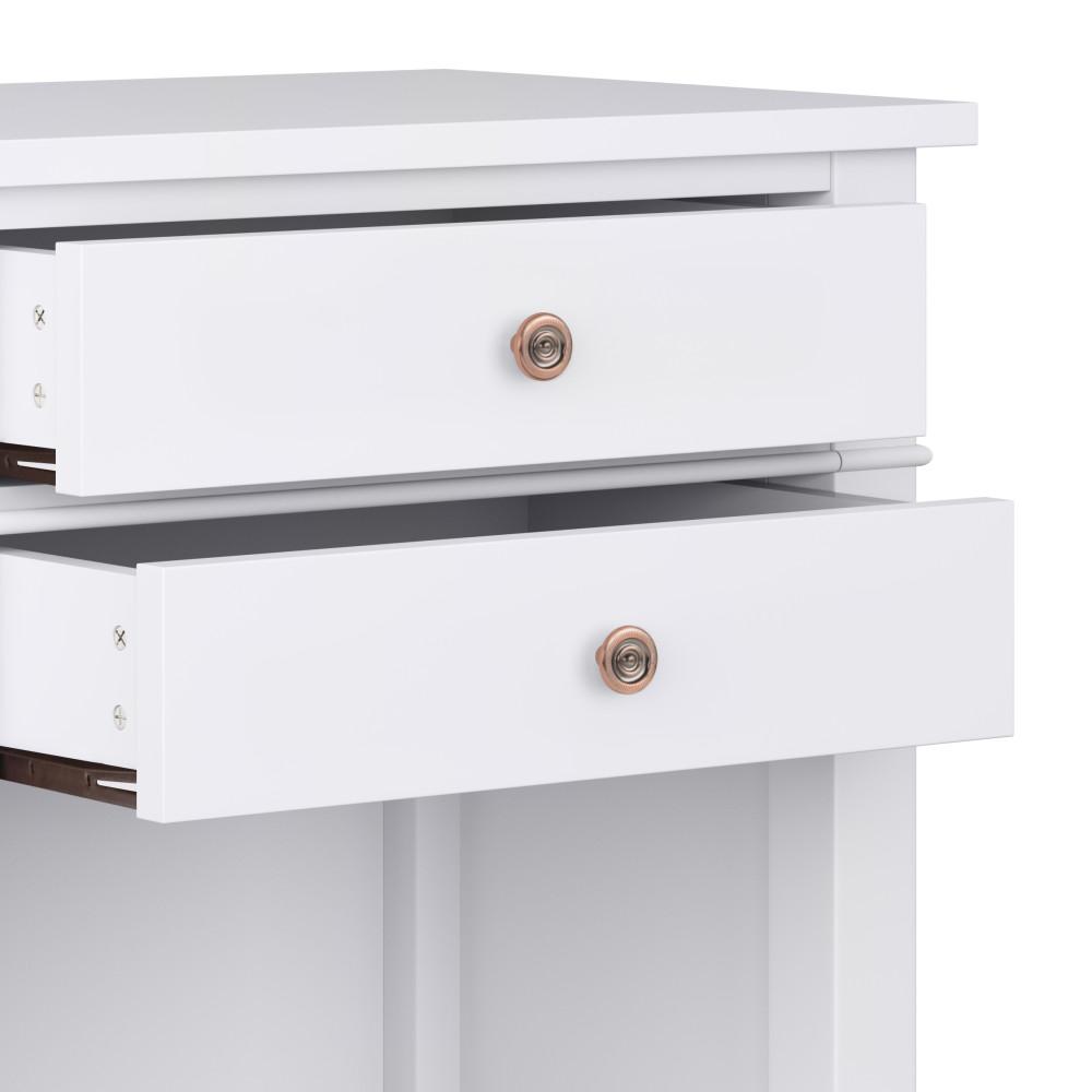 White | Carlton Bedside Table