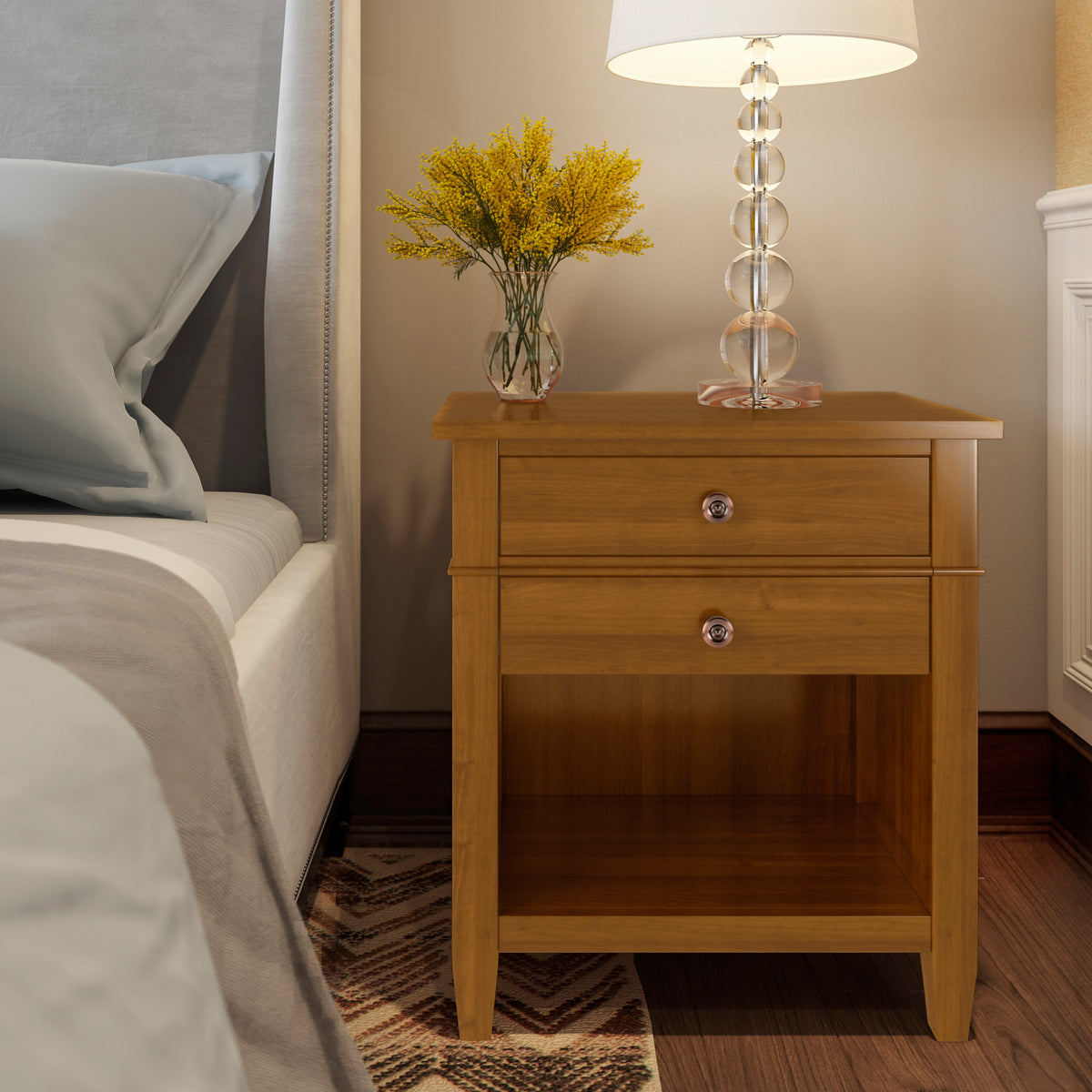 Light Golden Brown | Carlton Bedside Table