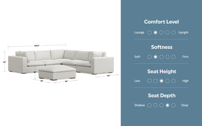 Jasmine Corner Sectional and Ottoman