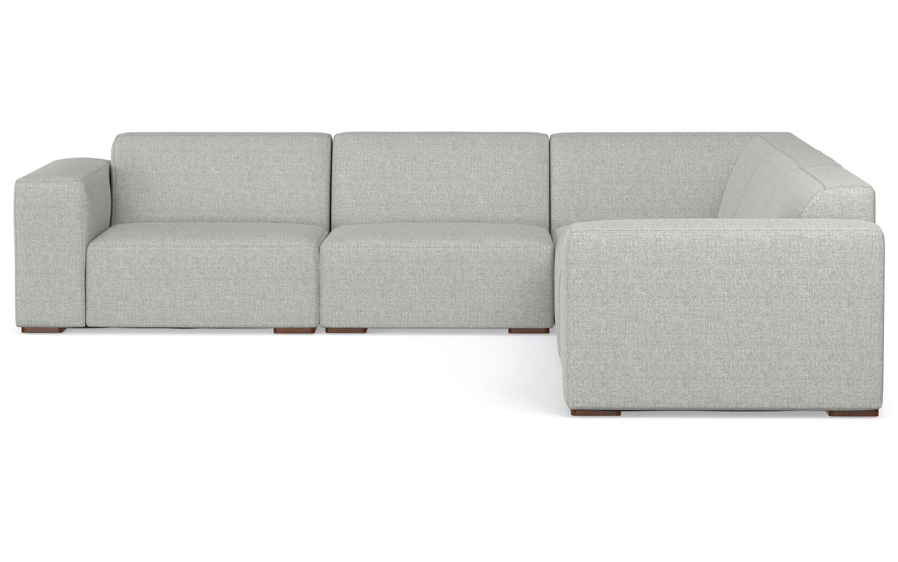 Pale Grey Performance Fabric | Rex Corner Sectional in Performance Fabric