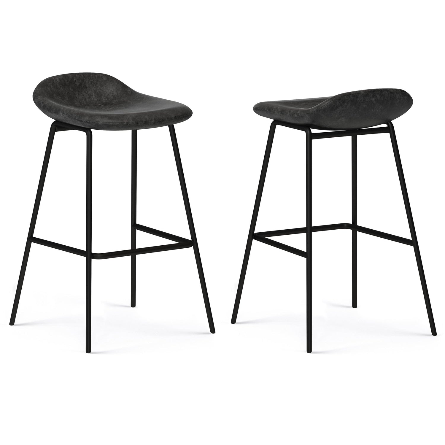 Distressed Charcoal Grey |  Dafney Bar Stool (Set of 2)