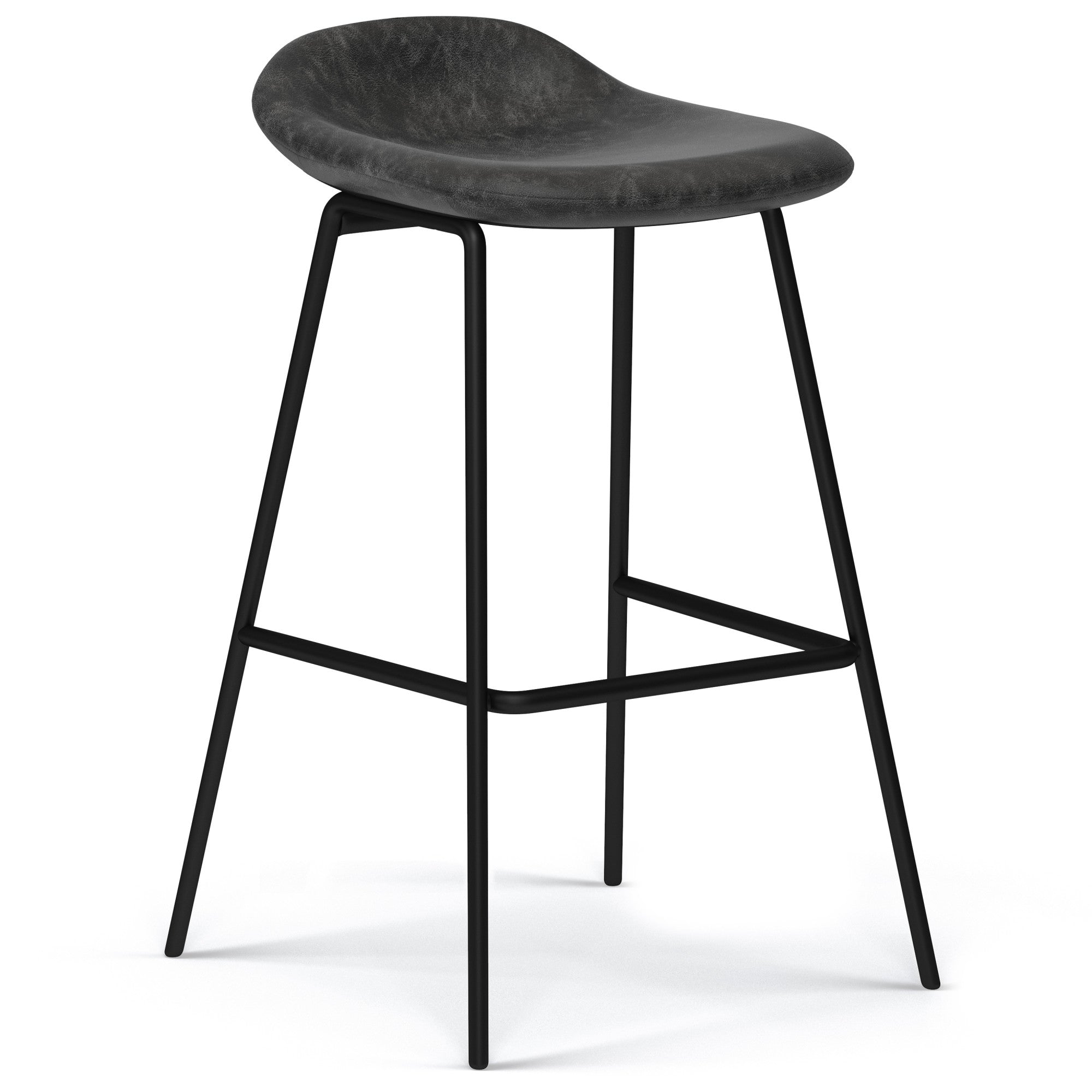 Distressed Charcoal Grey |  Dafney Bar Stool (Set of 2)