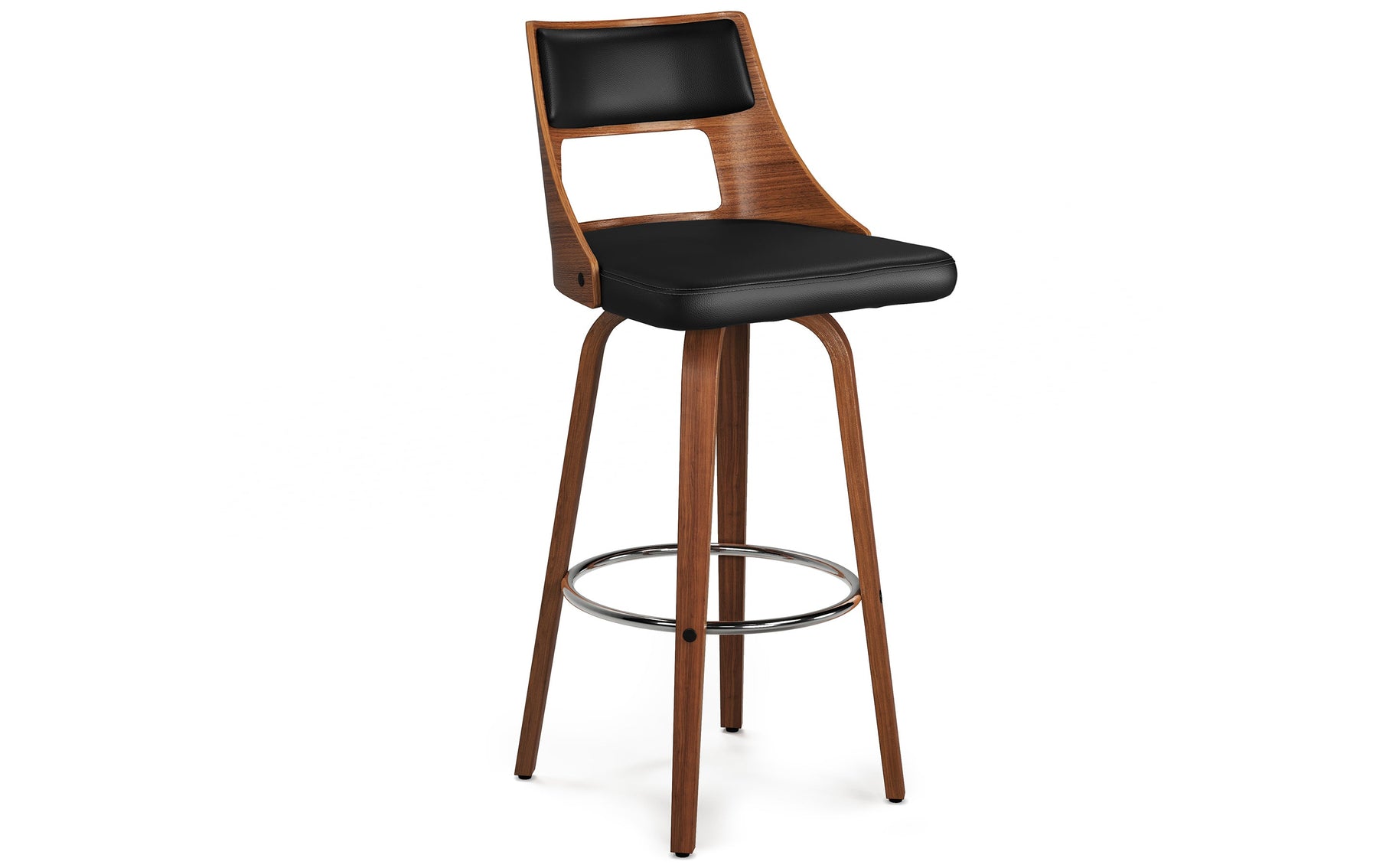 Black Vegan Leather | Dallyn Swivel Bar Stool (Set of 2)