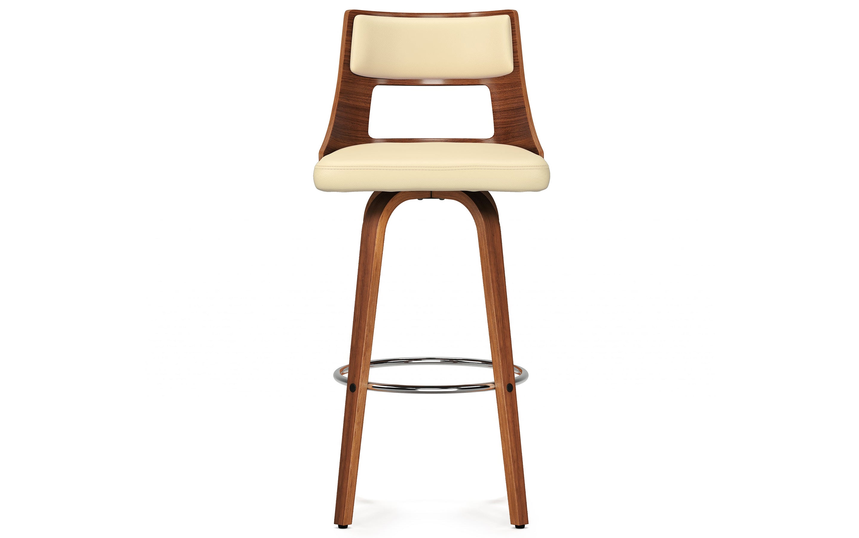 Cream Vegan Leather | Dallyn Swivel Bar Stool (Set of 2)