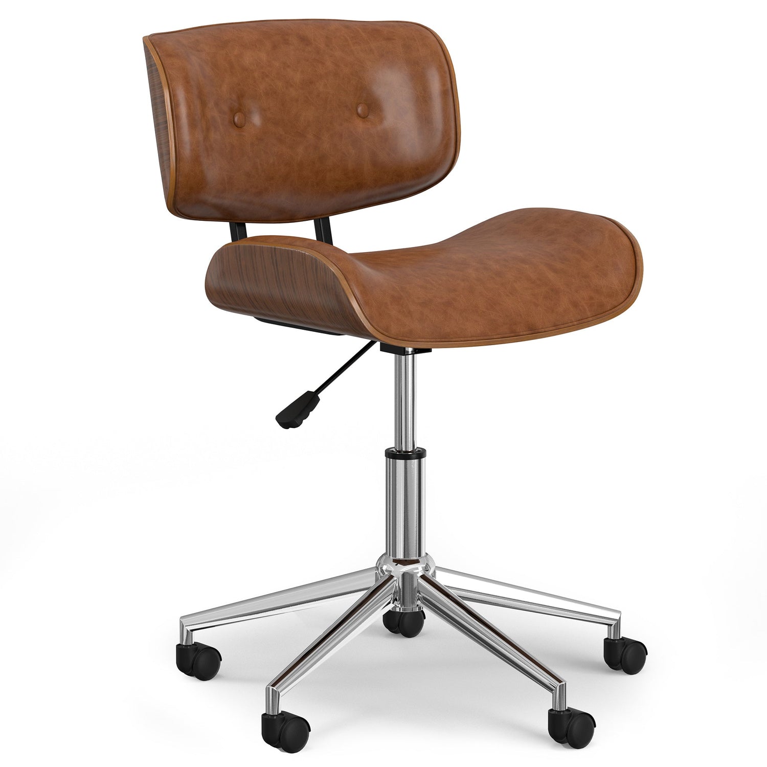 Distressed Tan Distressed Vegan Leather | Dax Bentwood Office Chair