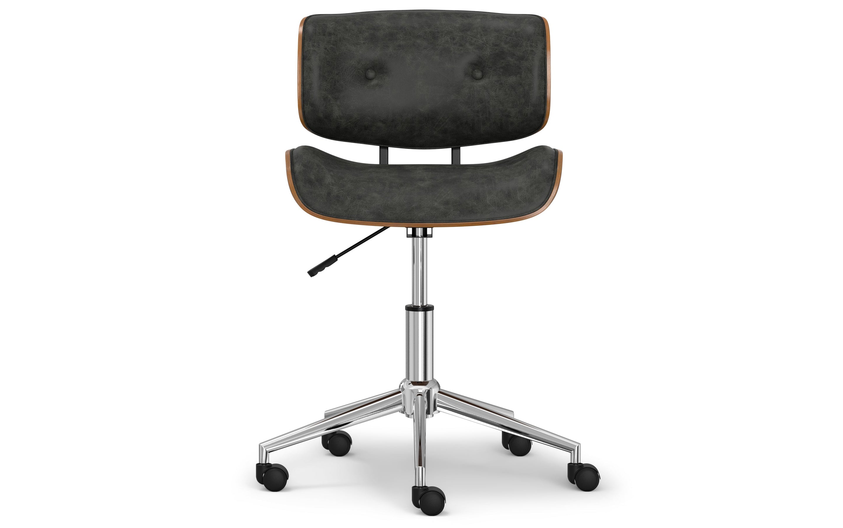 Distressed Slate Grey Distressed Vegan Leather | Dax Bentwood Office Chair