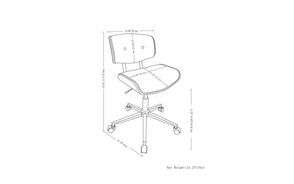 Distressed Slate Grey Distressed Vegan Leather | Dax Bentwood Office Chair
