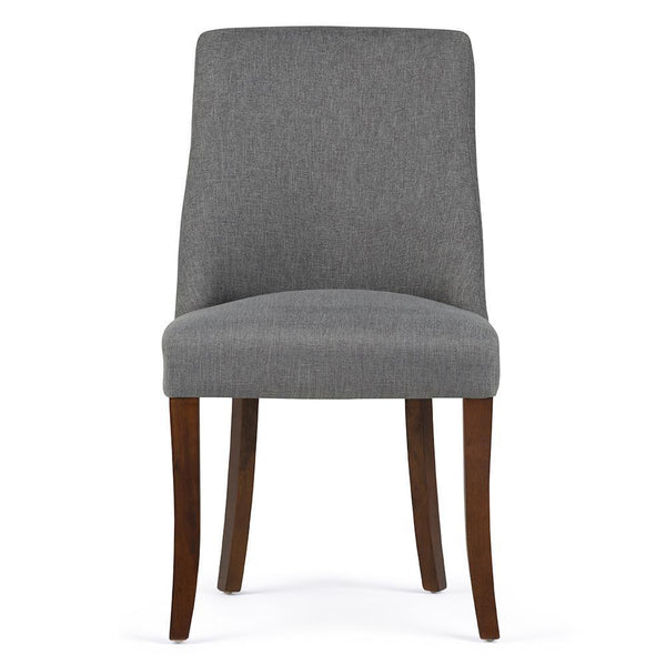 Slate Grey Linen Style Fabric | Walden Linen Style Deluxe Dining Chair (Set of 2)