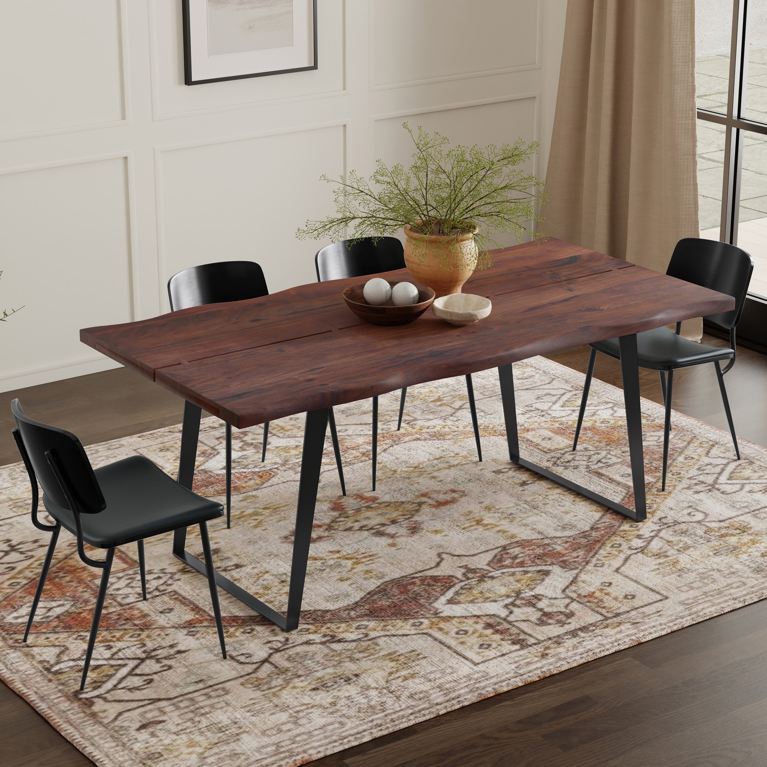 Solid Acacia Dining Table | Delta Dining Table – Simpli Home