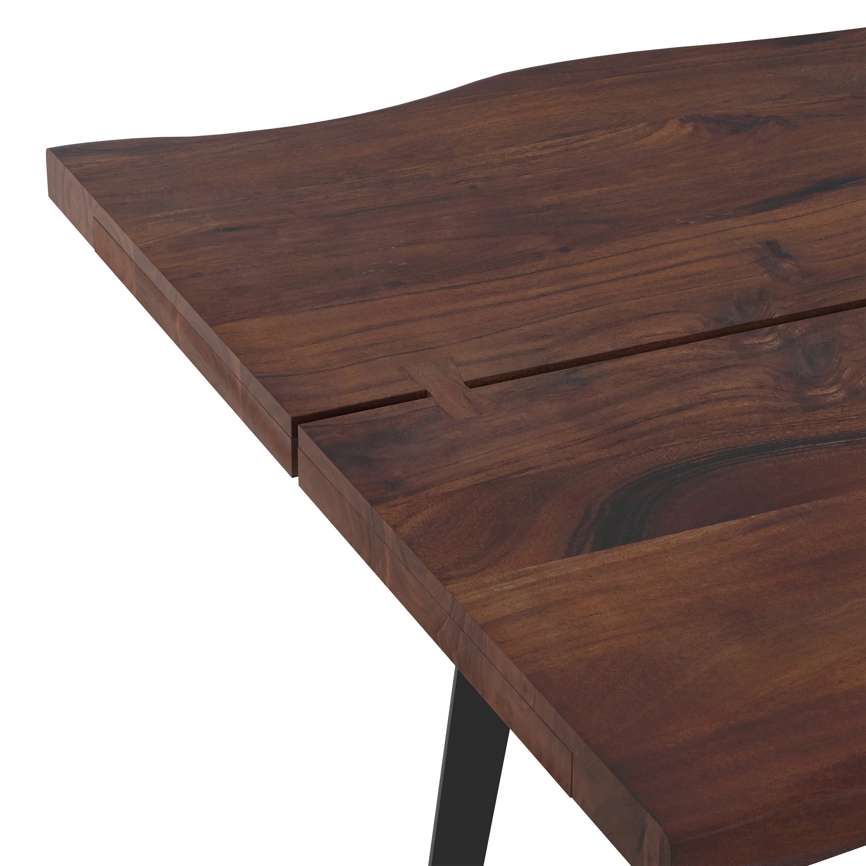 Solid Acacia Dining Table | Delta Dining Table – Simpli Home