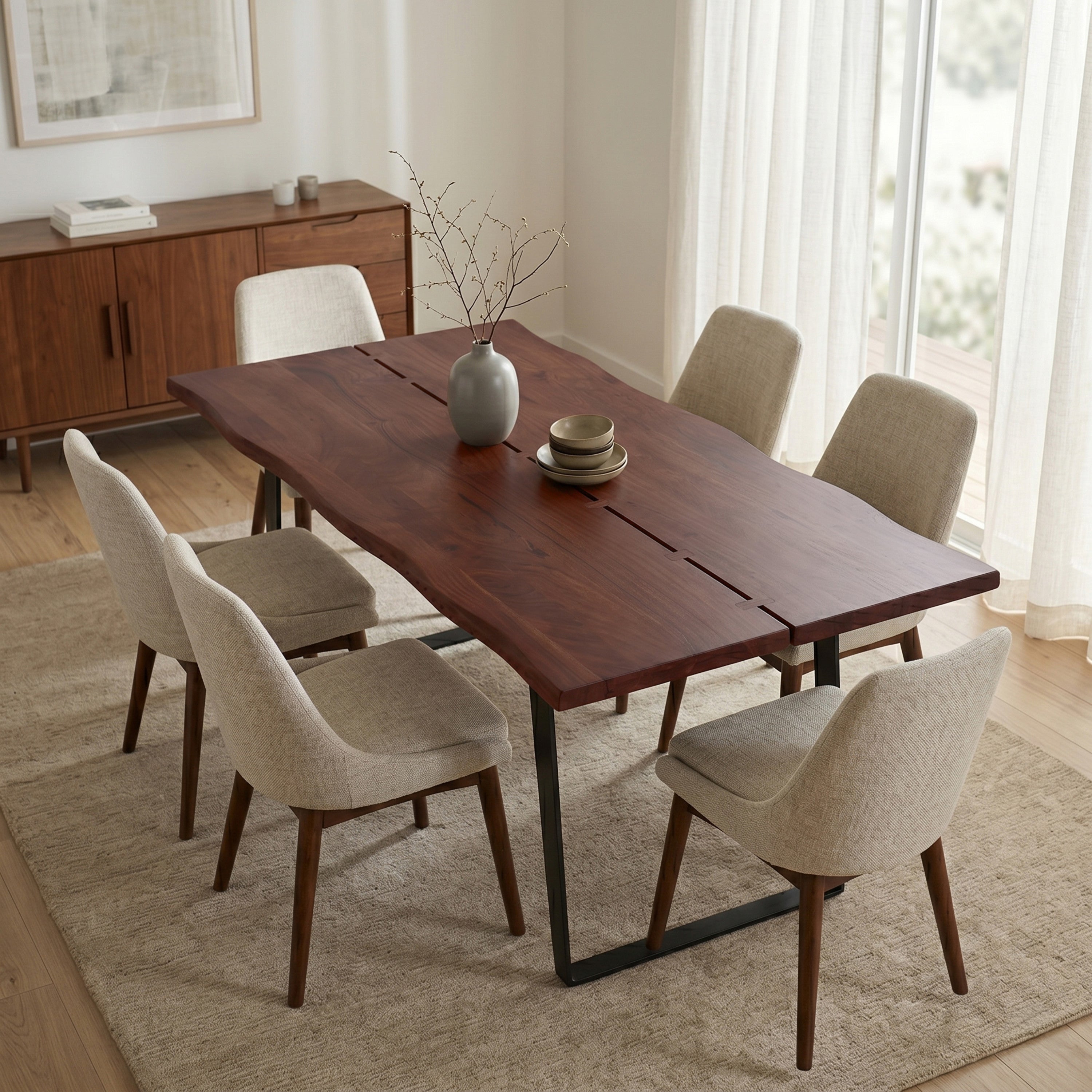 Solid Acacia Dining Table | Delta Dining Table – Simpli Home