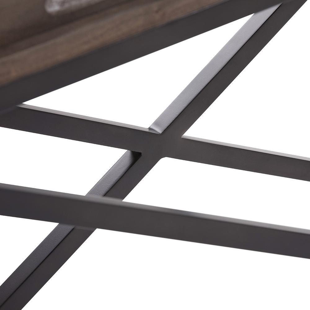 Damien Solid Wood Console Table in Distressed Natural Elm