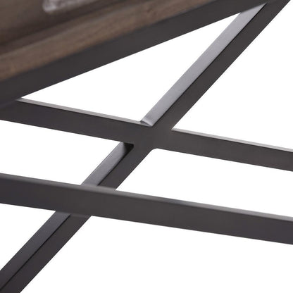 Damien Solid Wood Console Table in Distressed Natural Elm