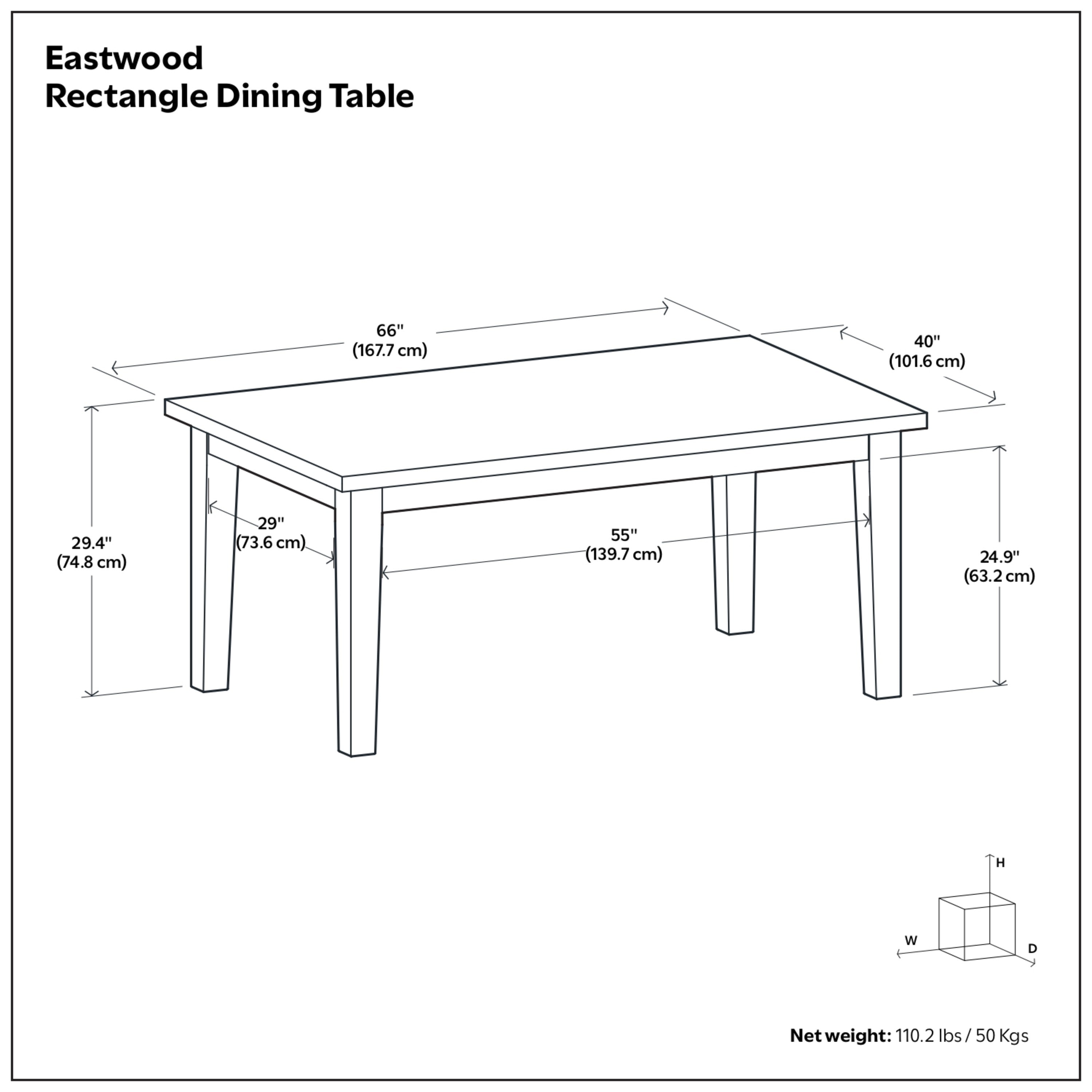 Large Walnut Dining Table | Rectangular Solid Wood Table – Simpli Home