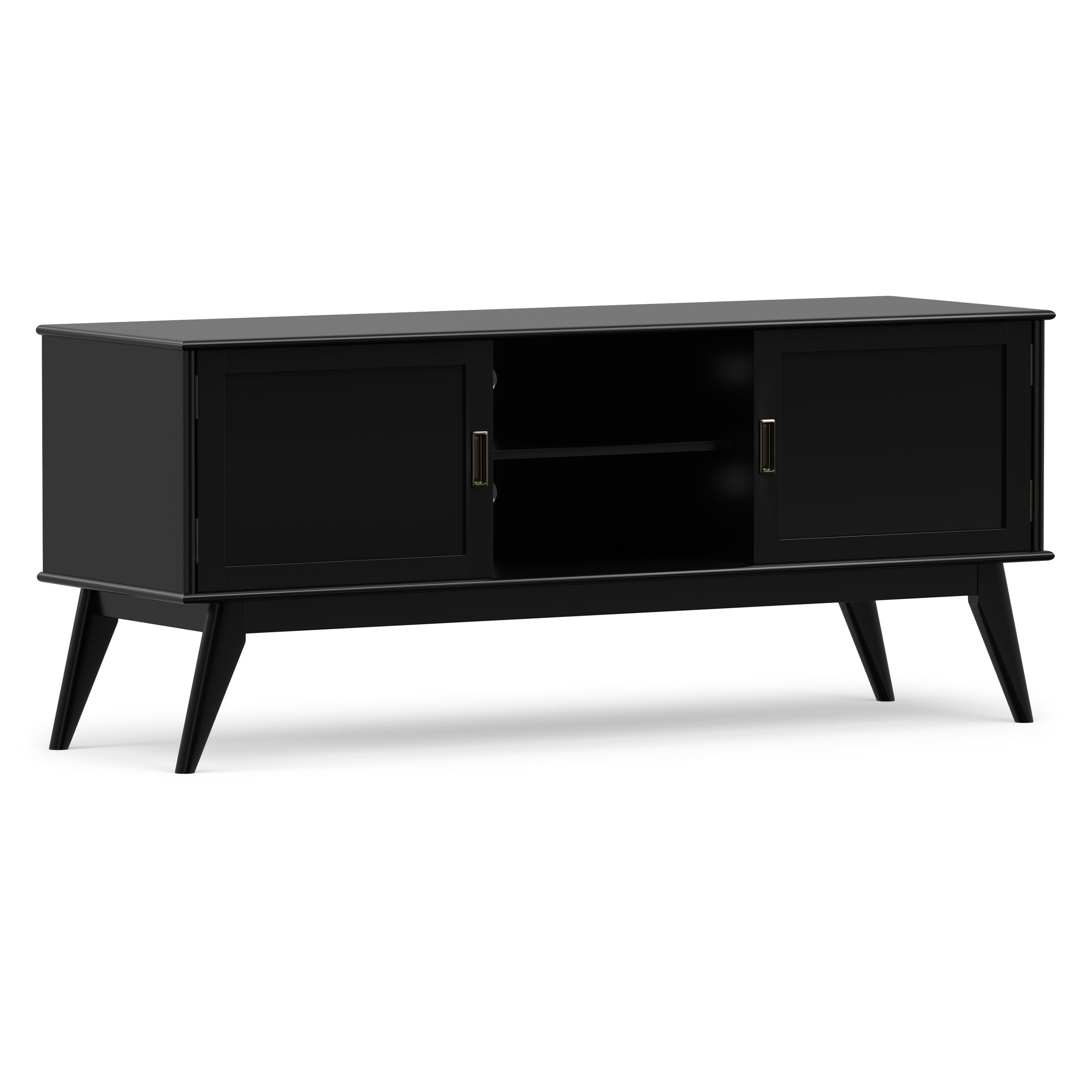 Black | Draper Mid Century Low TV Stand