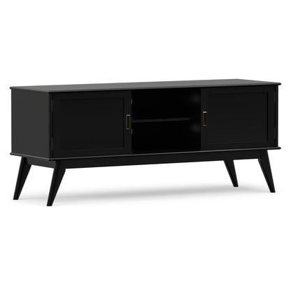 Black | Draper Mid Century Low TV Stand