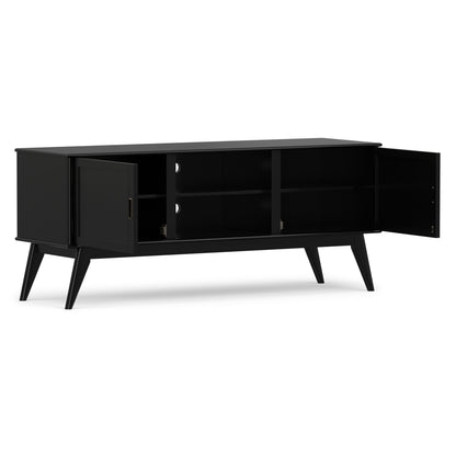 Black | Draper Mid Century Low TV Stand