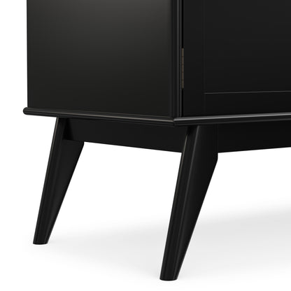 Black | Draper Mid Century Low TV Stand