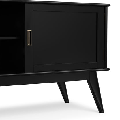 Black | Draper Mid Century Low TV Stand