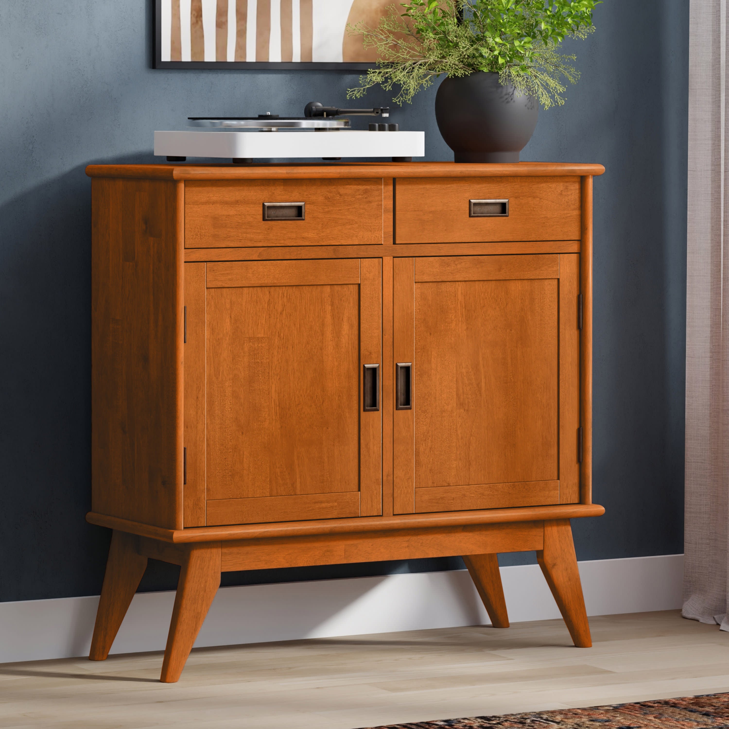 Mid Century Entryway Cabinet | Draper Storage Cabinet – Simpli Home