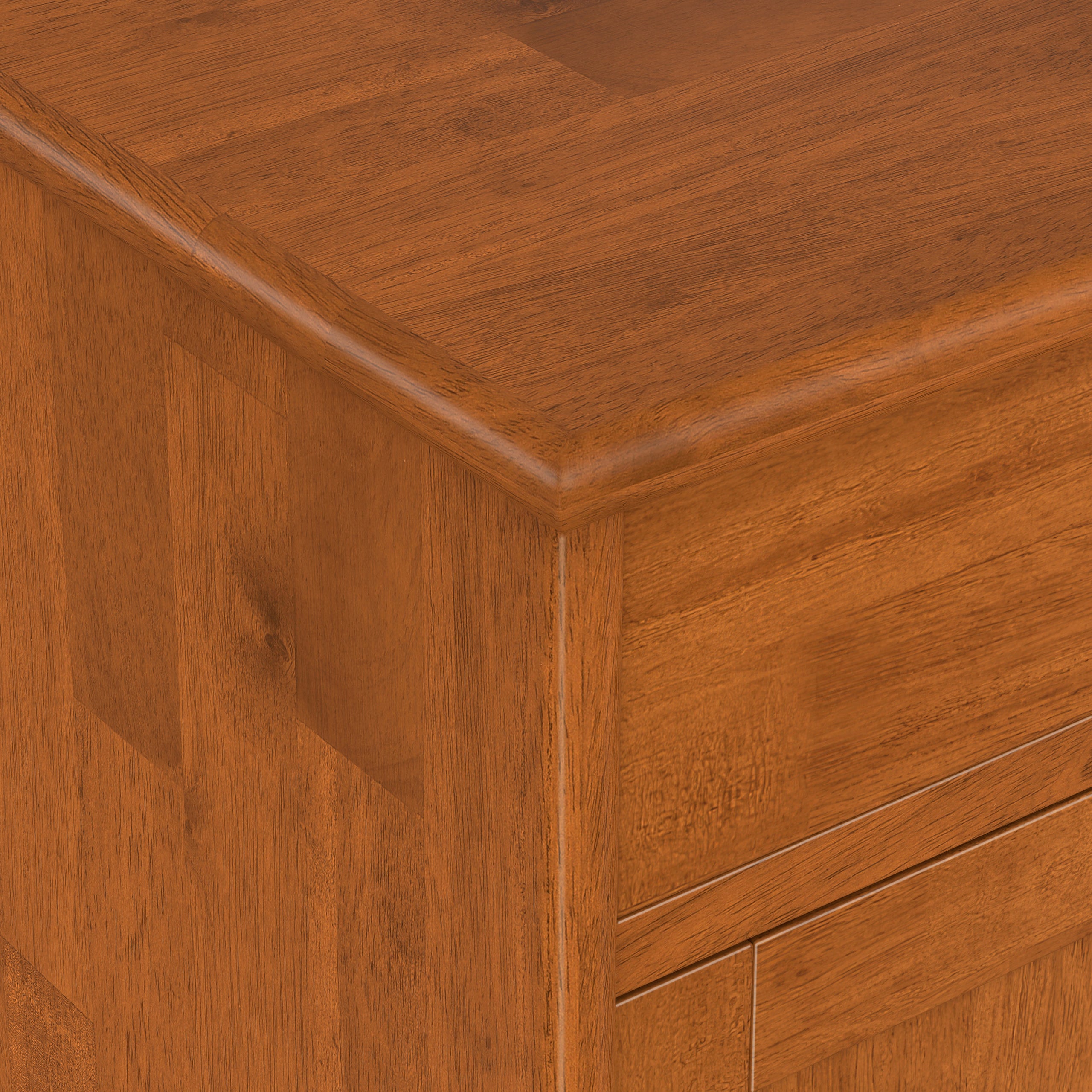 Teak Brown | Draper Mid Century Entryway Storage Cabinet