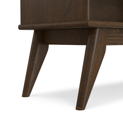Walnut Brown | Draper Mid Century Low Bookcase