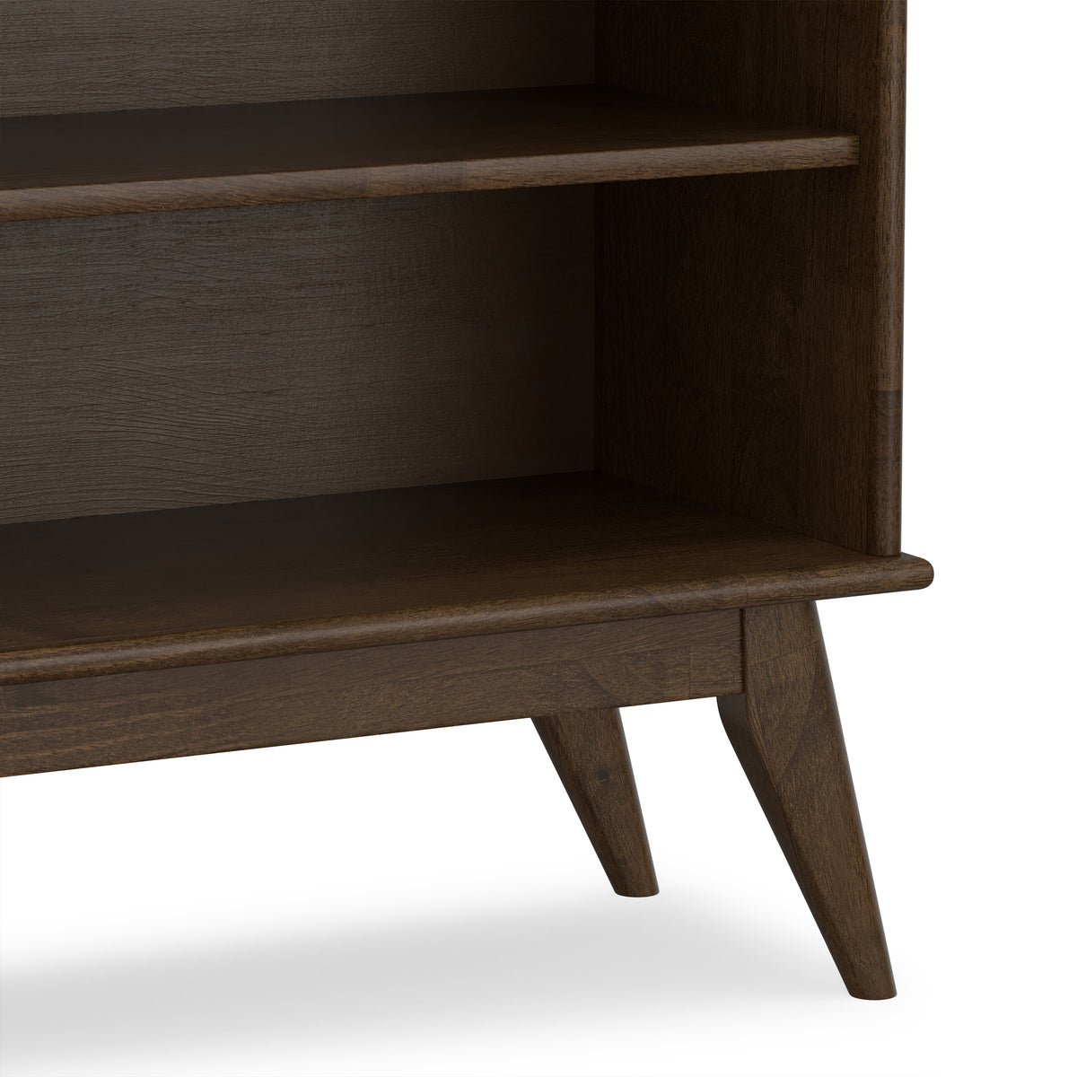 Walnut Brown | Draper Mid Century Low Bookcase